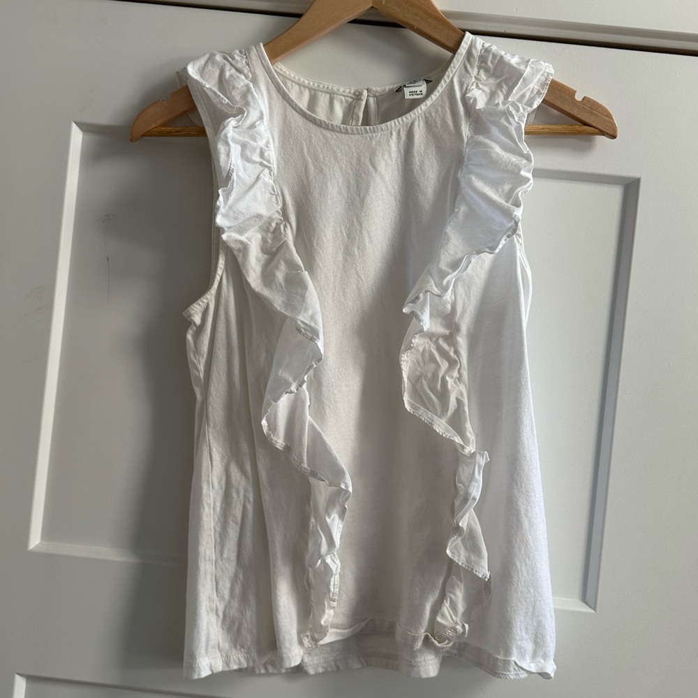 J. Crew Ruffle Sleeveless Top